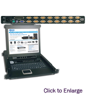 16-Port NetDirector 1U Rackmount Console KVM Switch w/17" LCD
