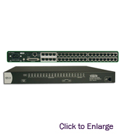 32-Port (8-User) 1U Rackmount Cat5 Matrix KVM Switch