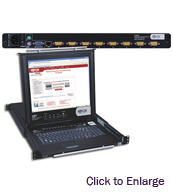 8-Port NetDirector 1U Rackmount Console KVM Switch w/17" LCD