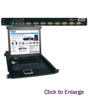 8-Port NetDirector 1U Rackmount Console KVM Switch w/17" LCD