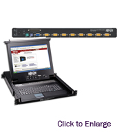 8-Port NetDirector&trade; 1U Rackmount Console KVM Switch w/15"" LCD"