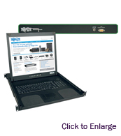1U Rackmount Short-Depth Console with 19" LCD